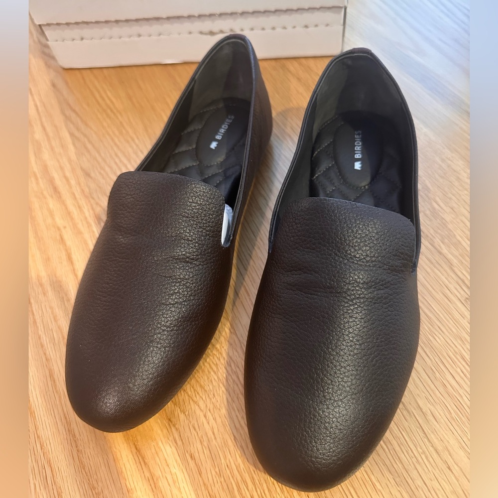Birdies Brown Leather Staling Loafers